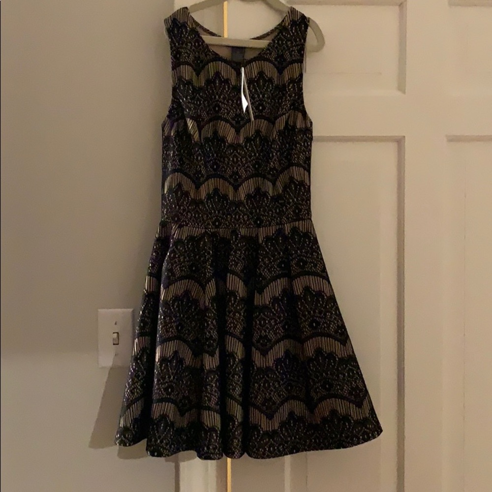 AQUA Lacy open back dress
